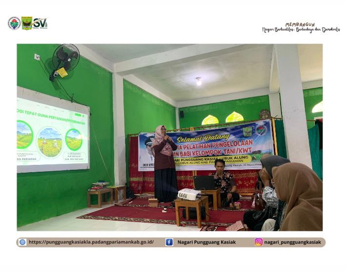 Pungguang Kasiak Gelar Pelatihan Petani: Hadirkan Narasumber Ahli untuk Tingkatkan Produktivitas.